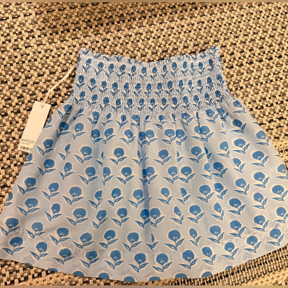 J.Marie blue floral smocked skirt size S - Picture 3 of 4